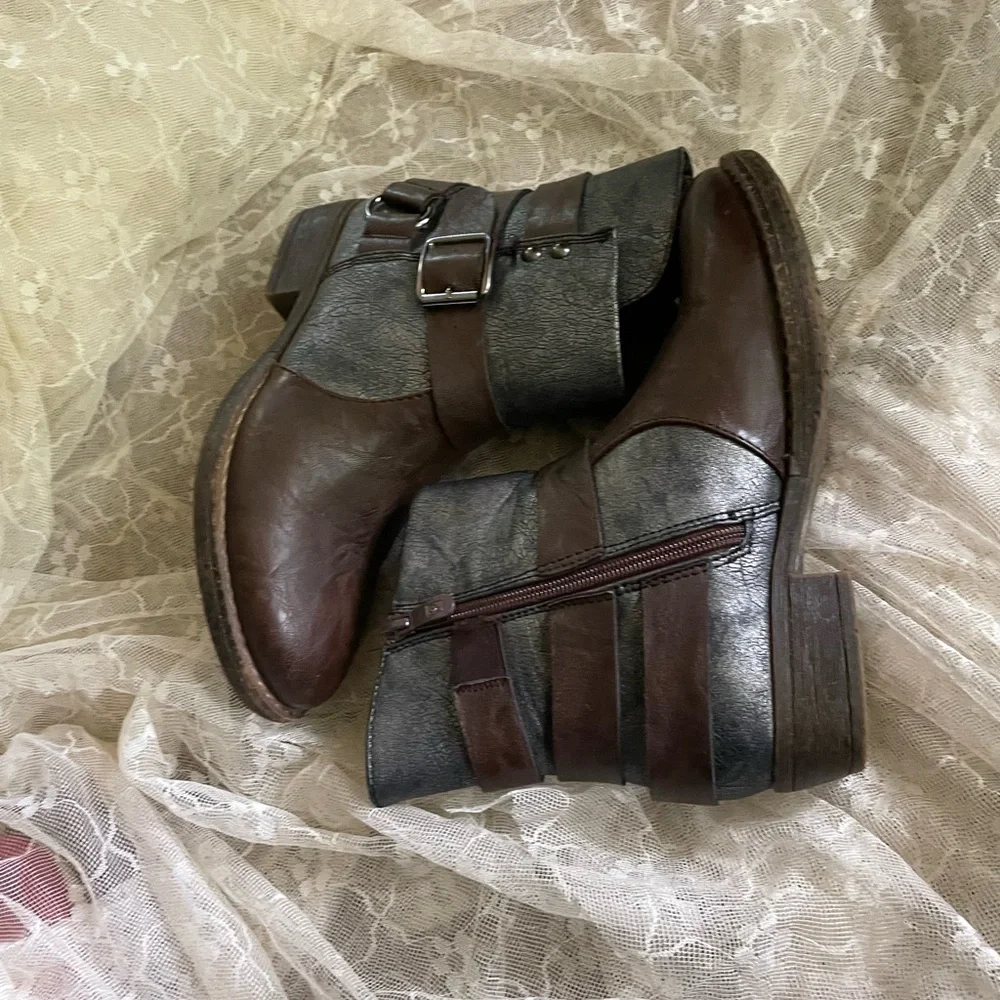 Women's Brown Leather Ankle Boots